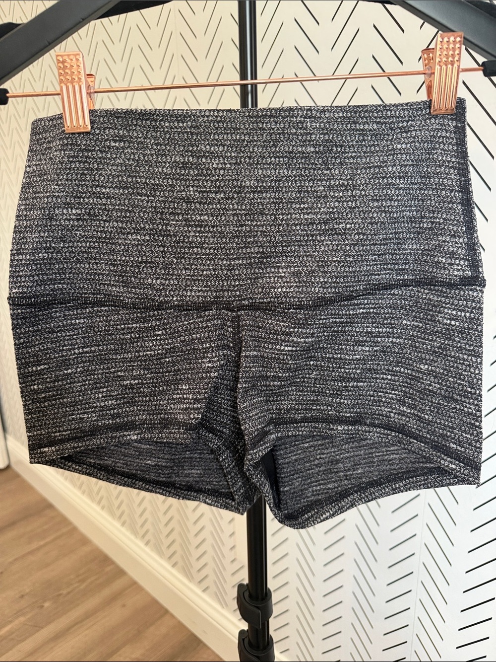 lululemon athletica Black Heather High-Rise Athletic Shorts